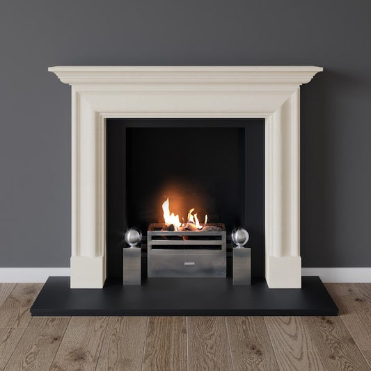 Dulwich fireplace in limestone