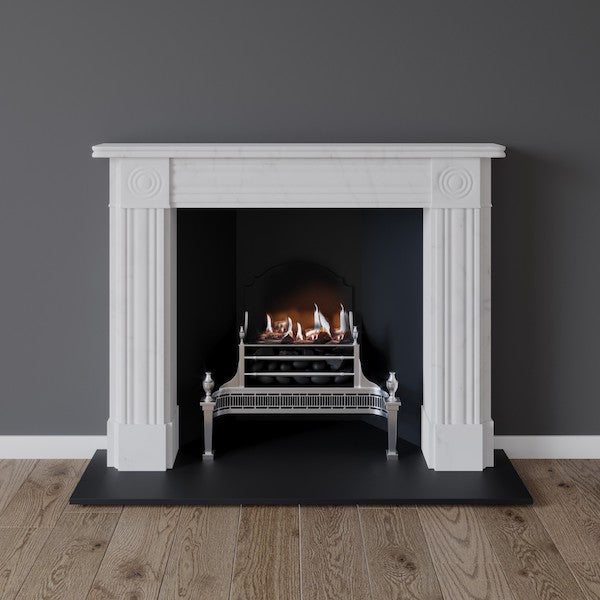 Fitzrovia fireplace in white marble