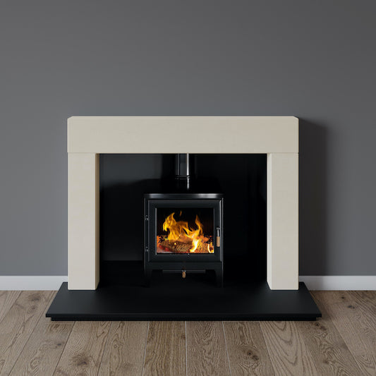 Hoxton fireplace in limestone