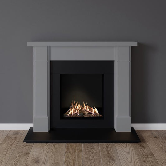 Victoria timber fireplace in grey