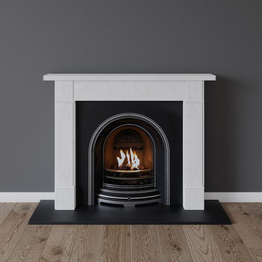 Victoria fireplace in white marble