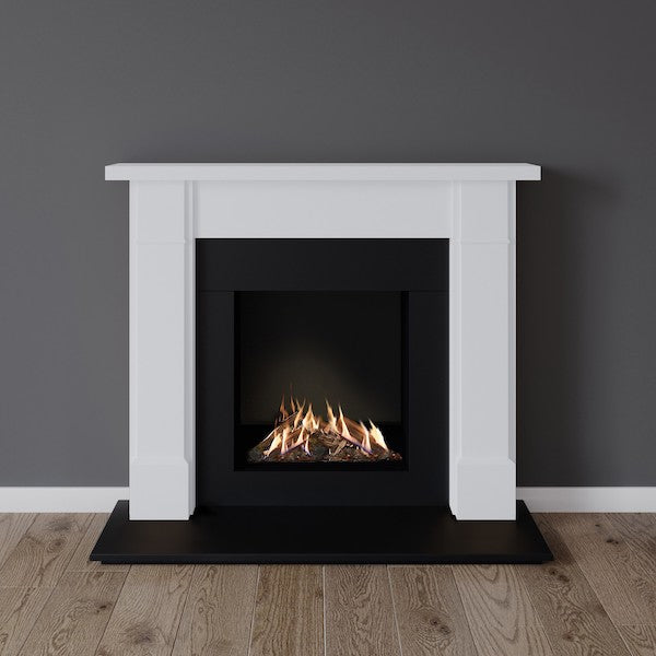 Victoria timber fireplace in white